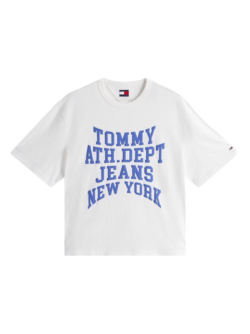 T-shirt bianca in cotone Tommy Jeans | DM0DM21988YBL